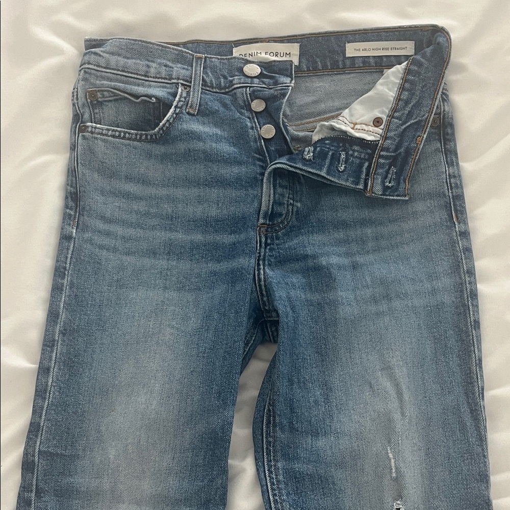 Denim Forum Women's Blue Ankle Jeans